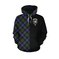 Galbraith Modern Tartan Hoodie Half of Me - Cross Style