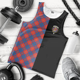 Galloway Red Tartan Crest Men's Tank Top - Cross Style