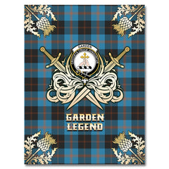 Garden Tartan Gold Courage Symbol Blanket