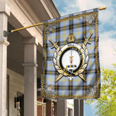 Bell of the Borders Tartan Crest Garden Flag - Celtic Thistle Style
