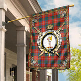 Chisholm Ancient Tartan Crest Garden Flag - Celtic Thistle Style