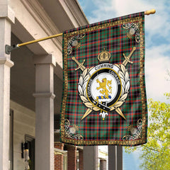 Cumming Hunting Ancient Tartan Crest Garden Flag - Celtic Thistle Style