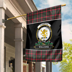 Cumming Hunting Modern Tartan Crest Garden Flag - Welcome Style