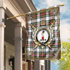 Dennistoun Tartan Crest Garden Flag - Celtic Thistle Style