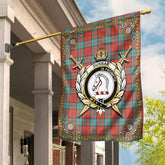 Dunbar Ancient Tartan Crest Garden Flag - Celtic Thistle Style