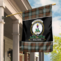 Fergusson Weathered Tartan Crest Garden Flag - Welcome Style