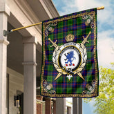 Forsyth Modern Tartan Crest Garden Flag - Celtic Thistle Style