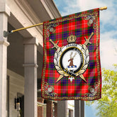 Fraser (of Lovat) Modern Tartan Crest Garden Flag - Celtic Thistle Style