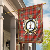 Fraser (of Lovat) Weathered Tartan Crest Garden Flag - Celtic Thistle Style
