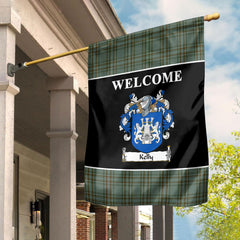 Kelly Dress Tartan Crest Black Garden Flag