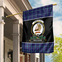 Kirkaldy Tartan Crest Garden Flag - Welcome Style