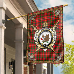 MacKinnon Modern Tartan Crest Garden Flag - Celtic Thistle Style