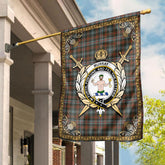 Murray of Atholl Weathered Tartan Crest Garden Flag - Celtic Thistle Style