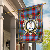 Pennycook Tartan Crest Garden Flag - Celtic Thistle Style