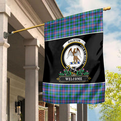 Ralston Tartan Crest Garden Flag - Welcome Style