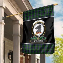 Tait Tartan Crest Garden Flag - Welcome Style