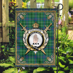 Duncanson Tartan Crest Garden Flag - Celtic Thistle Style