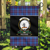 Elliott Modern Tartan Crest Garden Flag - Welcome Style