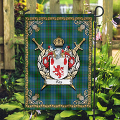 Fox Hunting Tartan Crest Garden Flag - Celtic Thistle Style