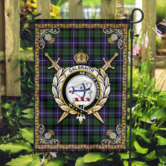 Galbraith Modern Tartan Crest Garden Flag - Celtic Thistle Style