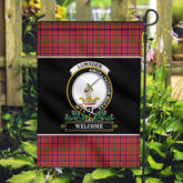 Lumsden Modern Tartan Crest Garden Flag - Welcome Style