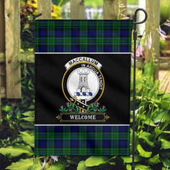 MacCallum Modern Tartan Crest Garden Flag - Welcome Style