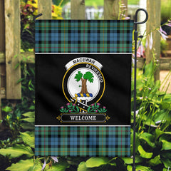 MacEwan Ancient Tartan Crest Garden Flag - Welcome Style