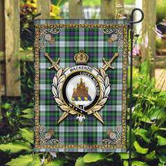 MacKenzie Dress Modern Tartan Crest Garden Flag - Celtic Thistle Style