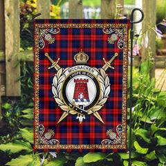 McCracken Tartan Crest Garden Flag - Celtic Thistle Style