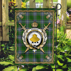 Pringle Tartan Crest Garden Flag - Celtic Thistle Style