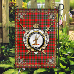 Spens (or Spence) Tartan Crest Garden Flag - Celtic Thistle Style