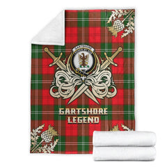 Gartshore Tartan Gold Courage Symbol Blanket