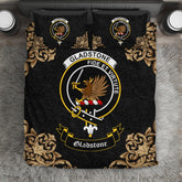 Gladstone (or Gladstanes) Crest Black Bedding Set