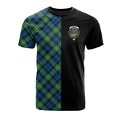 Gordon Ancient Tartan T-Shirt Half of Me - Cross Style