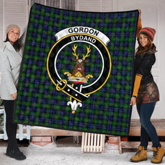 Gordon Tartan Crest Quilt