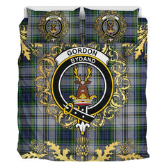 Gordon Dress 03 Tartan Crest Bedding Set - Golden Thistle Style