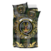 Gordon Dress 07 Tartan Crest Bedding Set - Golden Thistle Style