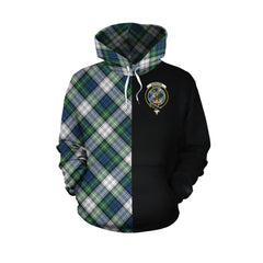 Gordon Dress Ancient Tartan Hoodie Half of Me - Cross Style