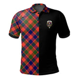 Gow of Skeoch Tartan Polo Shirt Half of Me - Cross Style