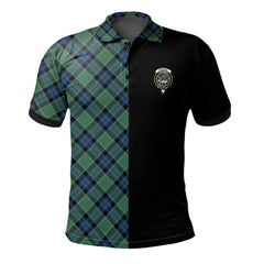 Graham of Menteith Ancient Tartan Polo Shirt Half of Me - Cross Style