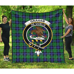 Graham of Menteith Modern Tartan Crest Quilt