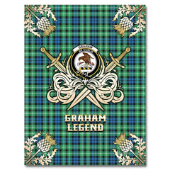 Graham of Montrose Ancient Tartan Gold Courage Symbol Blanket