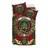Grant Tartan Crest Bedding Set - Golden Thistle Style
