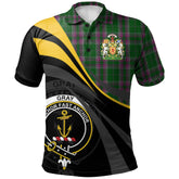 Gray Hunting Tartan Polo Shirt - Royal Coat Of Arms Style