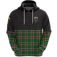Gray Hunting Clan Half Of Tartan Hoodie