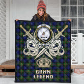 Gunn Modern Tartan Crest Legend Gold Royal Premium Quilt