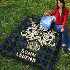 Gunn Modern Tartan Crest Legend Gold Royal Premium Quilt