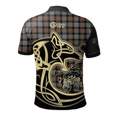 Gunn Weathered Tartan Polo Shirt Viking Wolf