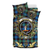 Guthrie Ancient Tartan Crest Bedding Set - Golden Thistle Style