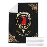 Halkerston Crest Tartan Premium Blanket Black